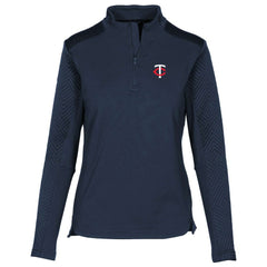 Minnesota Twins Levelwear Women's Daybreak Insignia Core Quarter-Zip Pullover Top Discount