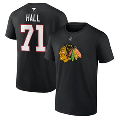 Taylor Hall Chicago Blackhawks Fanatics Authentic Stack Name & Number T-Shirt - Black | Fanatics Lifestyle