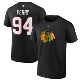 Corey Perry Chicago Blackhawks Fanatics Authentic Stack Name & Number T-Shirt - Black | Fanatics online