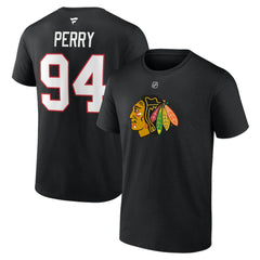 Corey Perry Chicago Blackhawks Fanatics Authentic Stack Name & Number T-Shirt - Black | Fanatics online