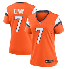 John Elway Denver Broncos Women's Mile High Collection Retired Player Game Jersey - Orange - Nike