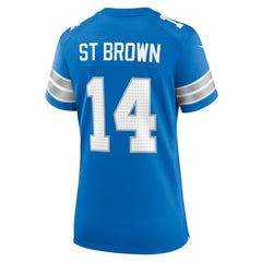 Amon-Ra St. Brown Detroit Lions Women's Team Game Jersey - Blue - Nike