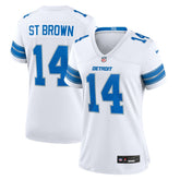 Amon-Ra St. Brown Detroit Lions Women's White Game Jersey - White - Nike