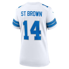 Amon-Ra St. Brown Detroit Lions Women's White Game Jersey - White - Nike