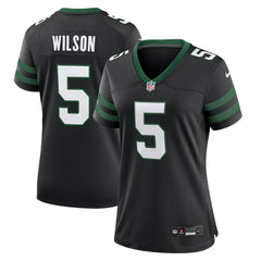 Garrett Wilson New York Jets Women's Alternate Game Jersey - Legacy Black - Nike