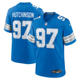 Aidan Hutchinson Detroit Lions Game Jersey - Blue - Nike