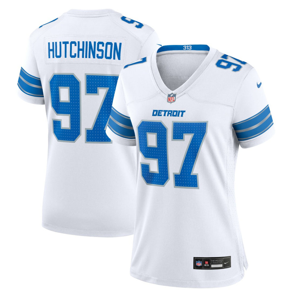 Aidan Hutchinson Detroit Lions Women's Game Jersey - White - Nike