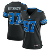 Aidan Hutchinson Detroit Lions Women's 2nd Alternate Game Jersey - Black - Nike