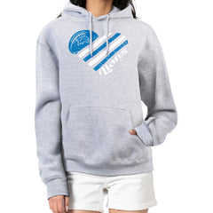 Detroit Lions G-III 4Her by Carl Banks Women's Heart Graphic Fleece Pullover Hoodie - Heather Gray - NFL