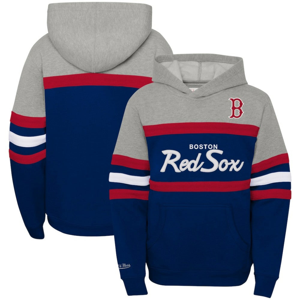 Boston Red Sox Mitchell & Ness Youth Cooperstown Collection Head Coach Pullover Hoodie Sale
