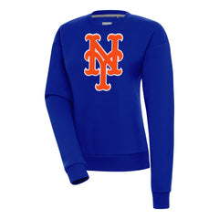 New York Mets Antigua Women's Victory Chenille Pullover Sweatshirt Online