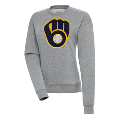 Milwaukee Brewers Antigua Women's Victory Chenille Pullover Sweatshirt Discount