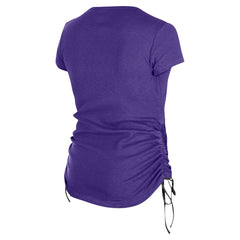Baltimore Ravens New Era Women's Ruched Side T-Shirt - Purple - NFL