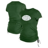 New York Jets New Era Women's Ruched Side T-Shirt - Green - NFL