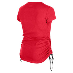 San Francisco 49ers New Era Women's Ruched Side T-Shirt - Red - NFL