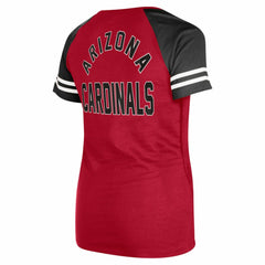 Arizona Cardinals New Era Women's Lace-Up Raglan T-Shirt - Cardinal - NFL