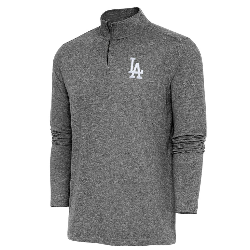 Los Angeles Dodgers Antigua Hunk Quarter-Zip Pullover Top for sale