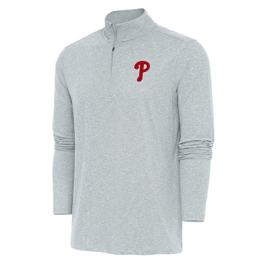 Philadelphia Phillies Antigua Hunk Quarter-Zip Pullover Top Outlet