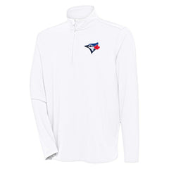 Toronto Blue Jays Antigua Hunk Quarter-Zip Pullover Top Online