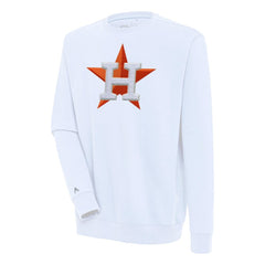 Houston Astros Antigua Victory Crewneck Chenille Pullover Sweatshirt Sale