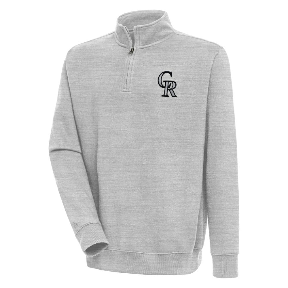 Colorado Rockies Antigua Victory Quarter-Zip Pullover Top Outlet