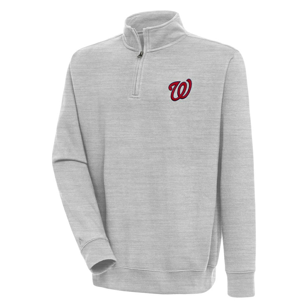 Washington Nationals Antigua Victory Quarter-Zip Pullover Top Near Me