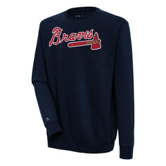 Atlanta Braves Antigua Victory Pullover Sweatshirt Discount