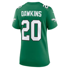 Brian Dawkins Philadelphia Eagles Women's Alternate Game Jersey - Kelly Green - Nike