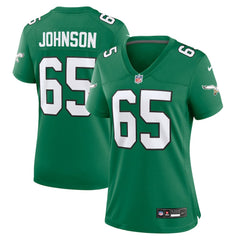 Lane Johnson Philadelphia Eagles Women's Alternate Game Jersey - Kelly Green - Nike