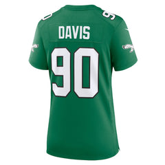 Jordan Davis Philadelphia Eagles Women's Alternate Game Jersey - Kelly Green - Nike