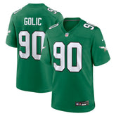Mike Golic Philadelphia Eagles Retired Player Alternate Game Jersey - Kelly Green - Nike