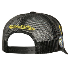 Pittsburgh Penguins Mitchell & Ness Times Up Classic Script Cord Trucker Adjustable Hat - Black | NHL online