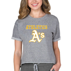 Athletics Concepts Sport Women's Tri-Blend Mainstream Terry Short Sleeve Sweatshirt Top Sale