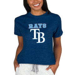 Tampa Bay Rays Concepts Sport Women's Tri-Blend Mainstream Terry Short Sleeve Sweatshirt Top Near Me