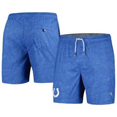 Indianapolis Colts Naples Layered Leaves Swim Trunks - Royal - Tommy Bahama