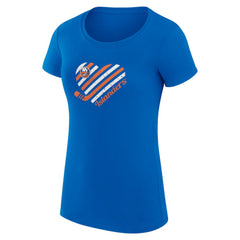 New York Islanders G-III 4Her by Carl Banks Women's Super-Slim Fit Lightweight Heart T-Shirt - Royal | NHL on sale