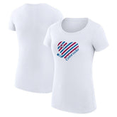 Colorado Avalanche G-III 4Her by Carl Banks Women's Super-Slim Fit Lightweight Heart T-Shirt - White | NHL Clearance
