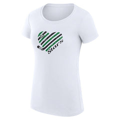 Dallas Stars G-III 4Her by Carl Banks Women's Super-Slim Fit Lightweight Heart T-Shirt - White | NHL sale