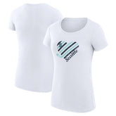 Seattle Kraken G-III 4Her by Carl Banks Women's Super-Slim Fit Lightweight Heart T-Shirt - White | NHL on sale