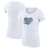 St. Louis Blues G-III 4Her by Carl Banks Women's Super-Slim Fit Lightweight Heart T-Shirt - White | NHL online