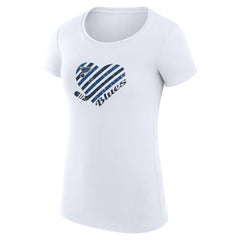 St. Louis Blues G-III 4Her by Carl Banks Women's Super-Slim Fit Lightweight Heart T-Shirt - White | NHL online