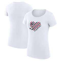 Washington Capitals G-III 4Her by Carl Banks Women's Super-Slim Fit Lightweight Heart T-Shirt - White | NHL discount