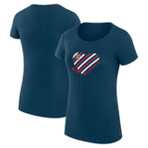 Florida Panthers G-III 4Her by Carl Banks Women's Super-Slim Fit Lightweight Heart T-Shirt - Navy | NHL Lifestyle