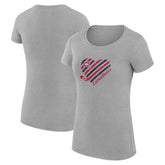 Montreal Canadiens G-III 4Her by Carl Banks Women's Super-Slim Fit Lightweight Heart T-Shirt - Heather Gray | NHL discount
