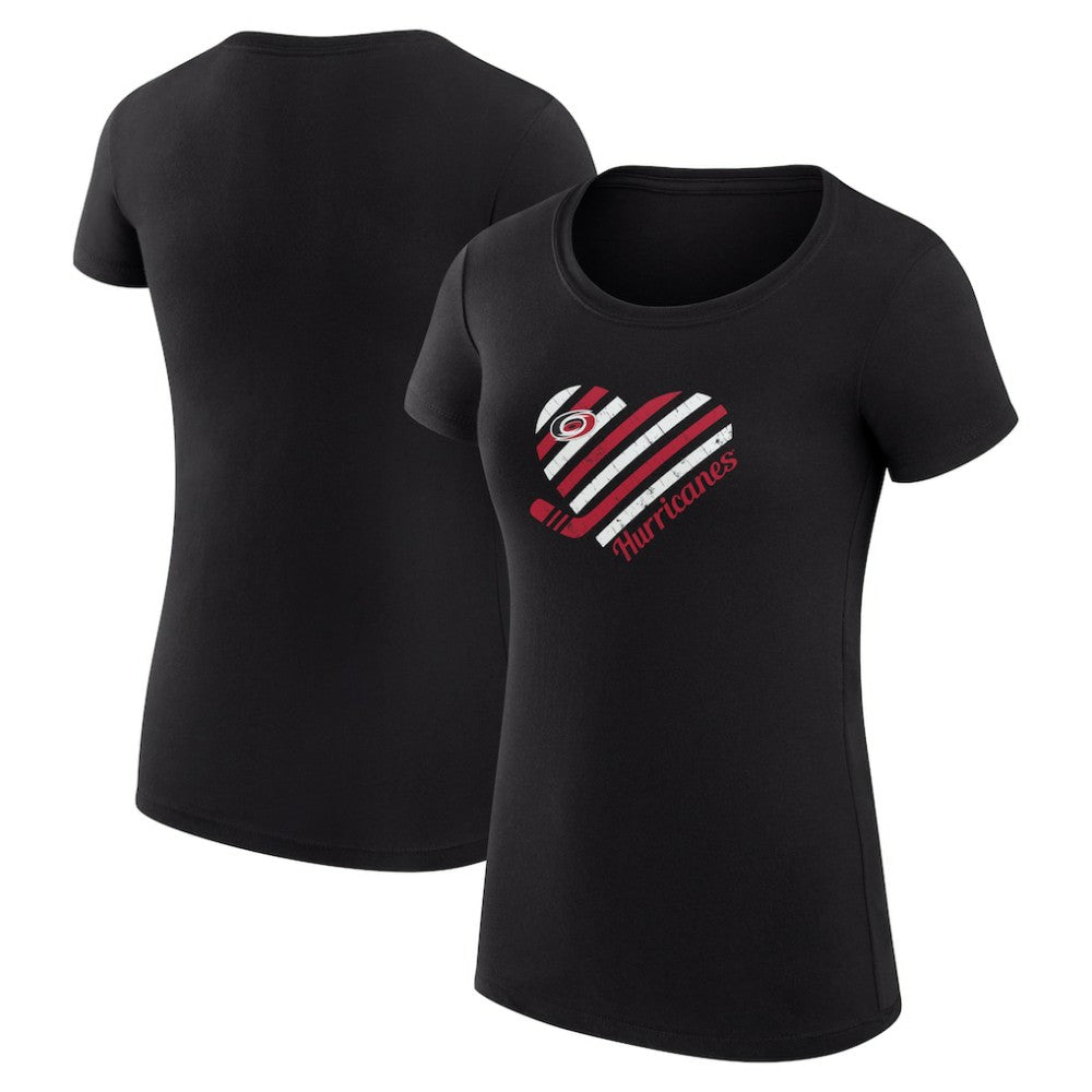 Carolina Hurricanes G-III 4Her by Carl Banks Women's Super-Slim Fit Lightweight Heart T-Shirt - Black | NHL online