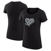 Los Angeles Kings G-III 4Her by Carl Banks Women's Super-Slim Fit Lightweight Heart T-Shirt - Black | NHL sale