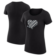 Los Angeles Kings G-III 4Her by Carl Banks Women's Super-Slim Fit Lightweight Heart T-Shirt - Black | NHL sale