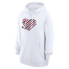 New Jersey Devils G-III 4Her by Carl Banks Women's Heart Pullover Hoodie - White | NHL Lifestyle