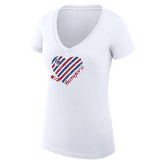 New York Rangers G-III 4Her by Carl Banks Women's Super-Slim Fit Lightweight Heart V-Neck T-Shirt - White | NHL discount