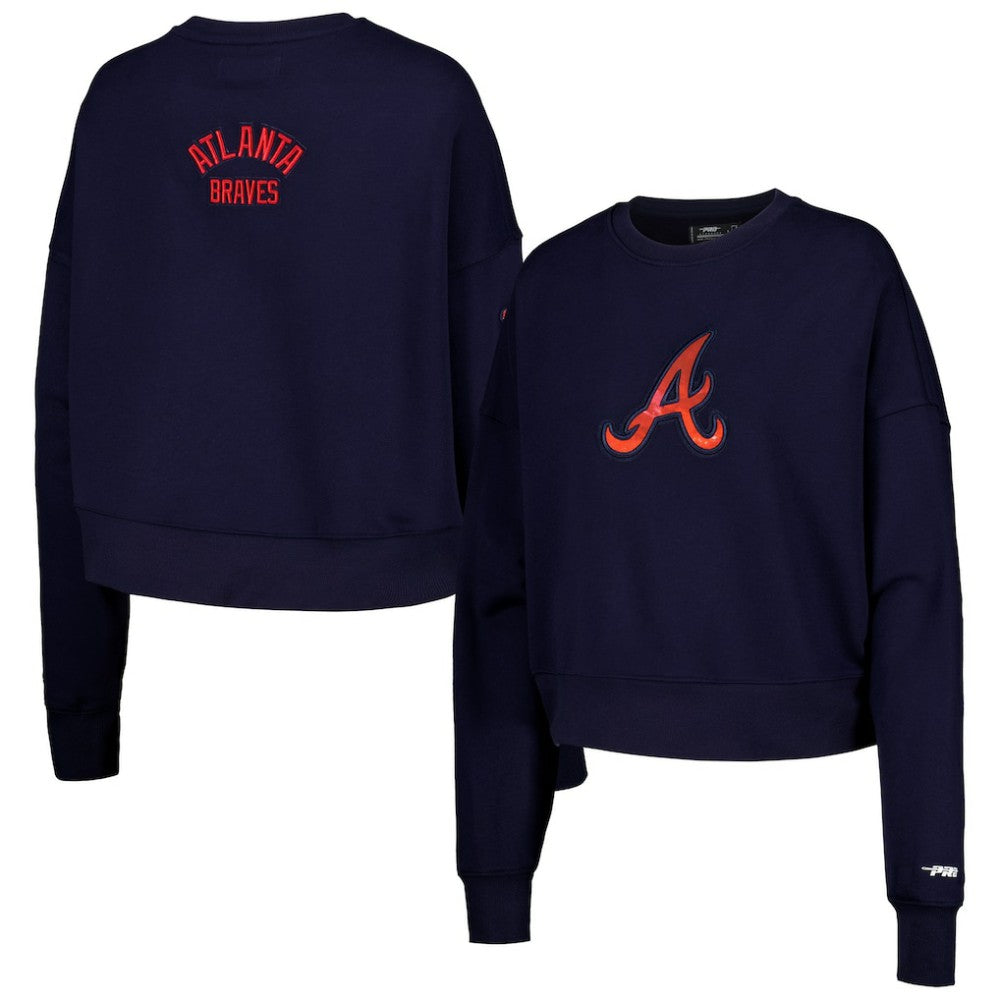 Atlanta Braves Pro Standard Women's Painted Sky Pullover Sweatshirt for sale